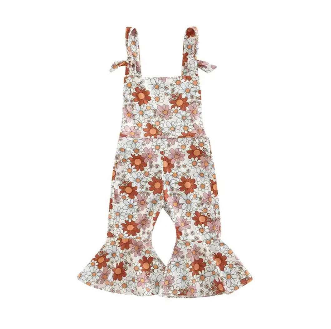 Groovy | Floral Bell Bottoms - White