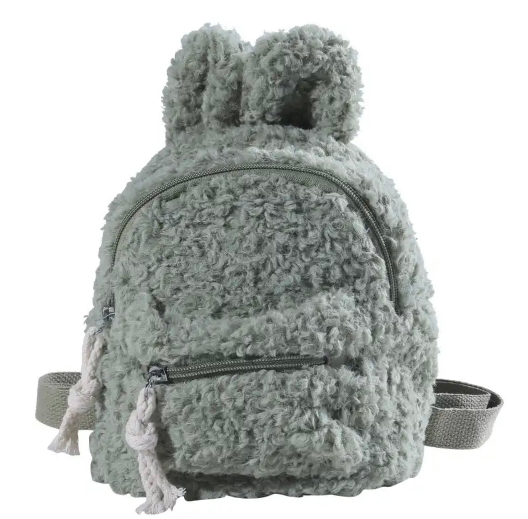 Sherpa Bunny Mini Backpack - Green