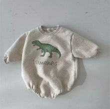 Load image into Gallery viewer, Tyrannosaurus Rex | Dino Romper - Gray
