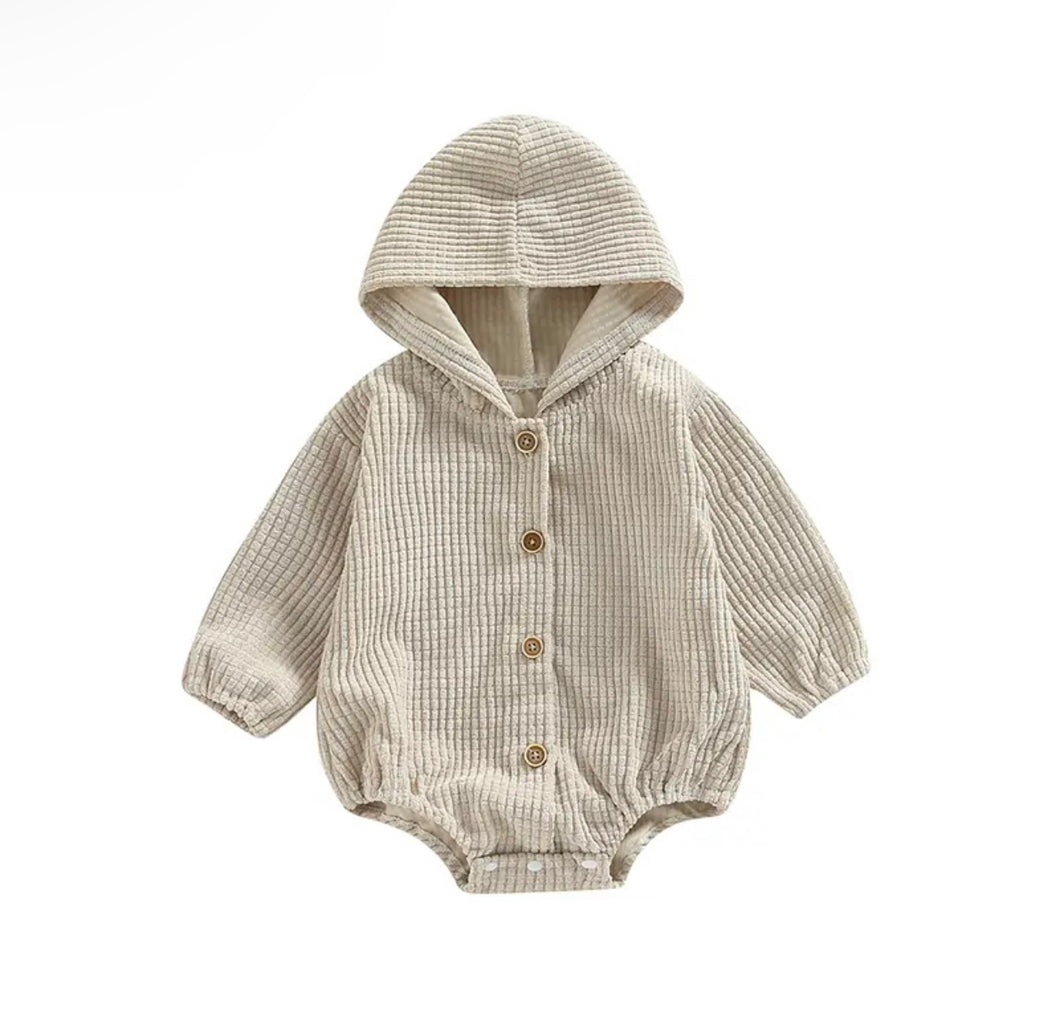 Enzo | Waffle Romper - Beige